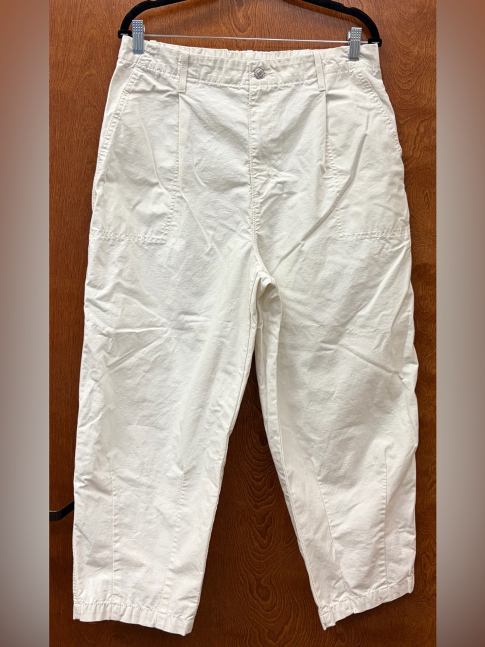 Levi’s Premium Balloon Leg Utility Twill Pants Tofu Cotton High Waisted Size 31